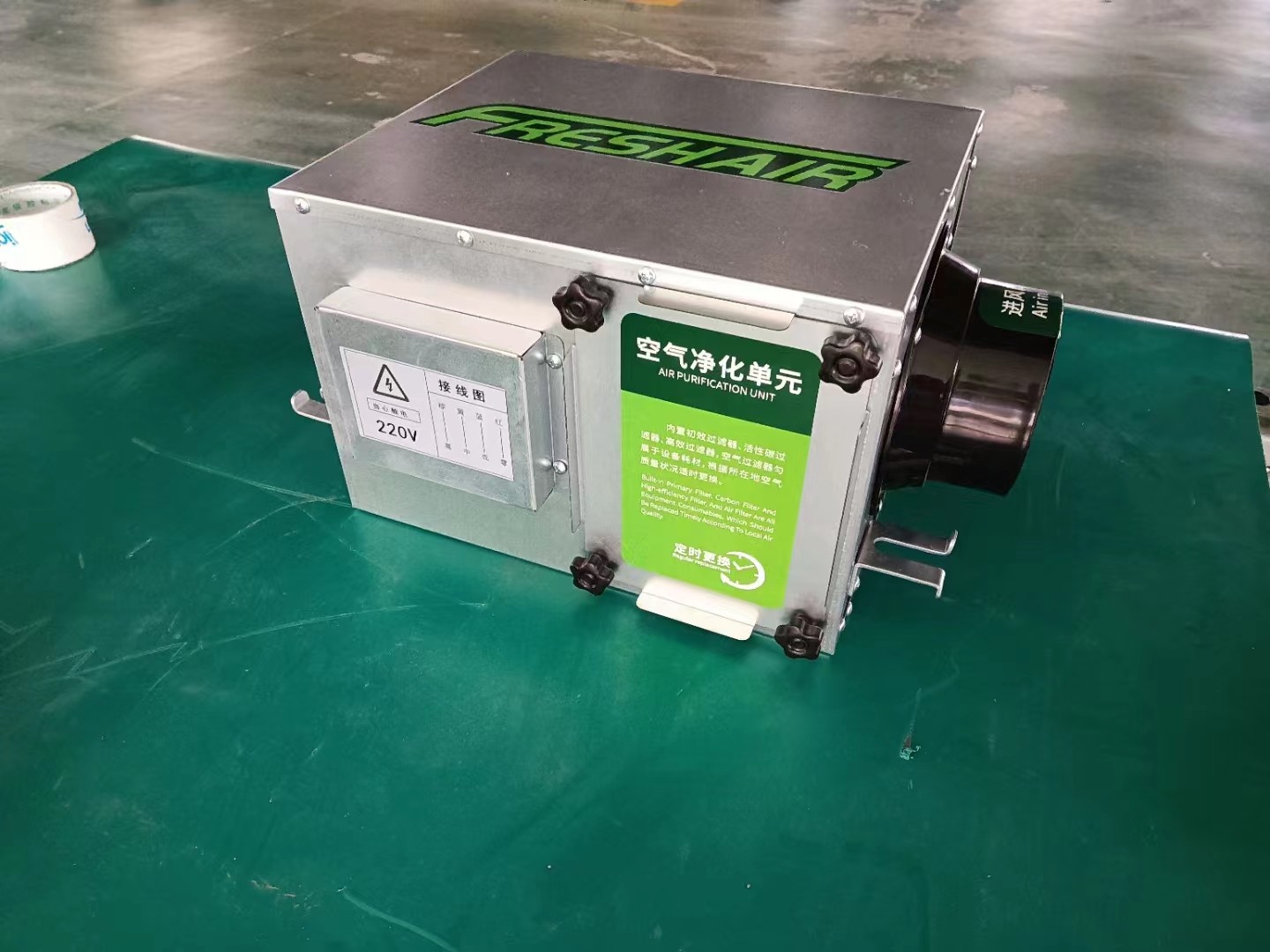 单向流新风机的组成部分